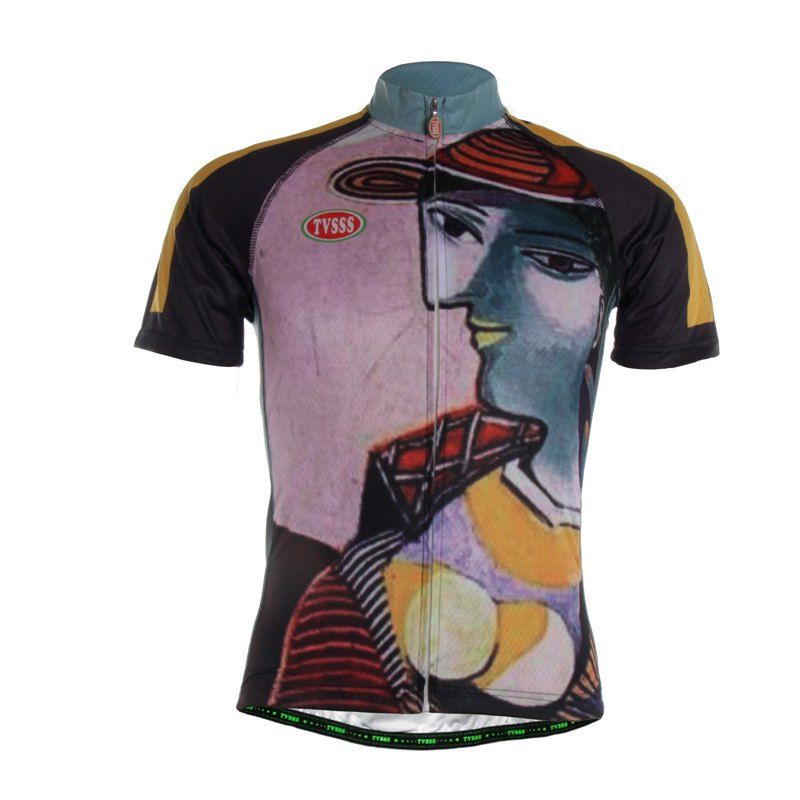 

TVSSS Men Summer Retro Design Short Sleeve Jersey Sportswear, Multi