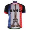 TVSSS Summer Manches courtes Hommes Tour Eiffel graphique cyclisme Jersey T-Shirt - multicolor L