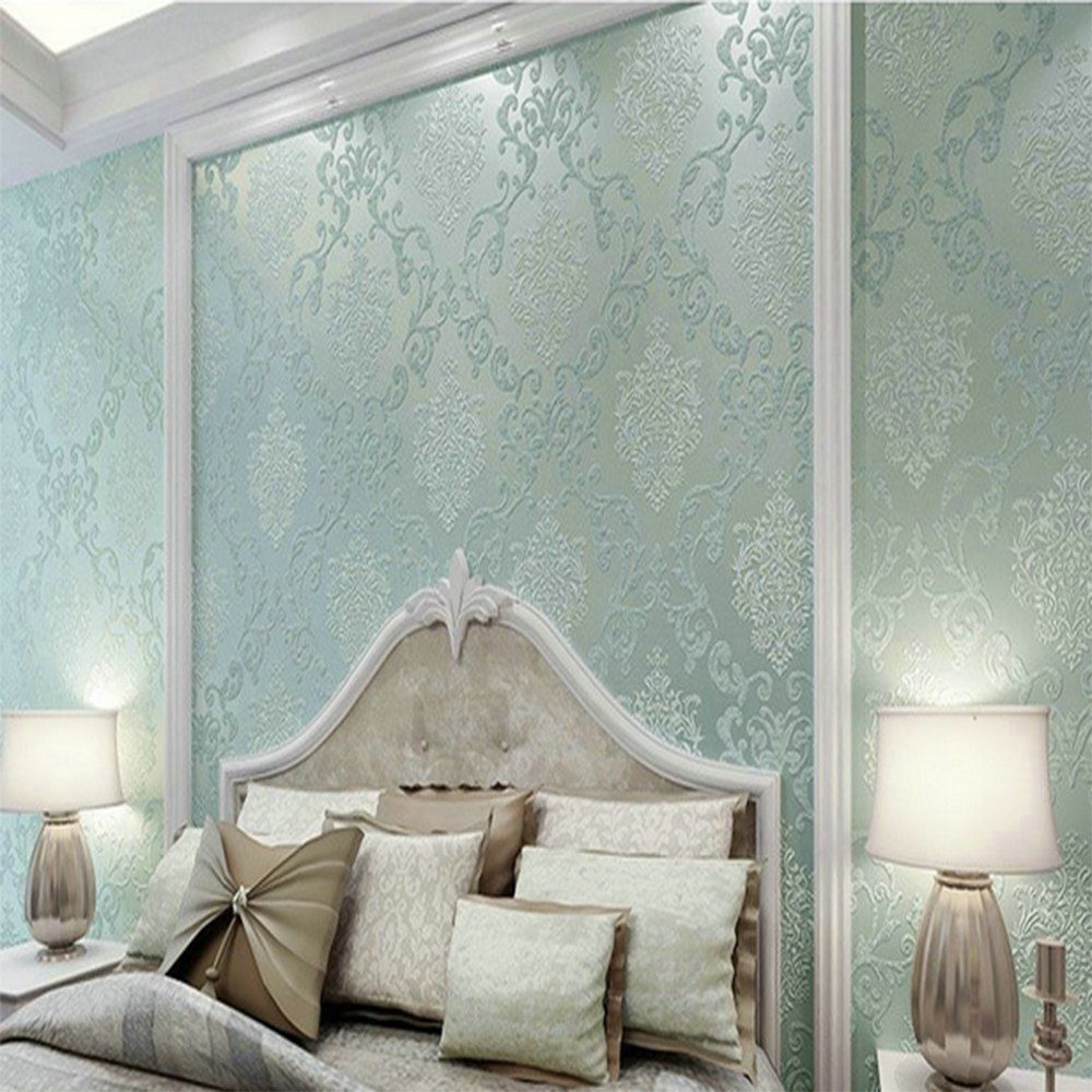 

Modern 3D Embossed Background For Living Room Bedroom Wallpaper, Blue