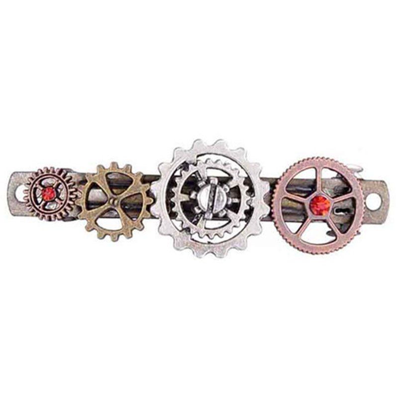 

European and American Foreign Trade Headwear Steampunk Gear Alloy Hair Clips, Silver
