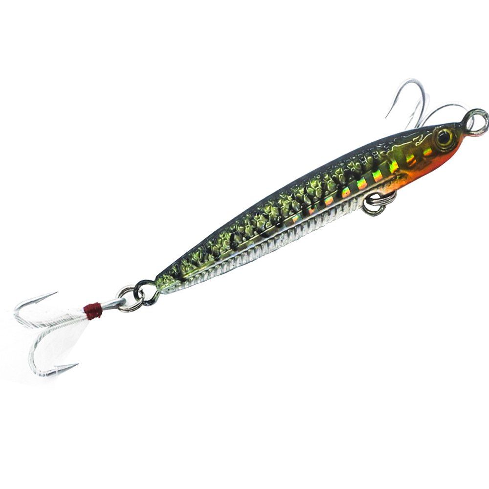 

HONOREAL 14g 20g New Metal Jigging Fishing Lure Lead Fish with VMC Hook, Black
