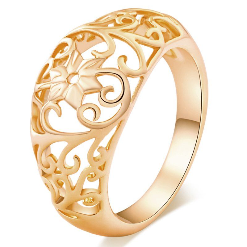 

Fashionable Hollandout Exquisite Decorative Zircon Ring J1764, Gold