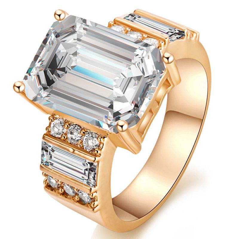 

Stylish and Fashion Zircon Ring J1768, Gold