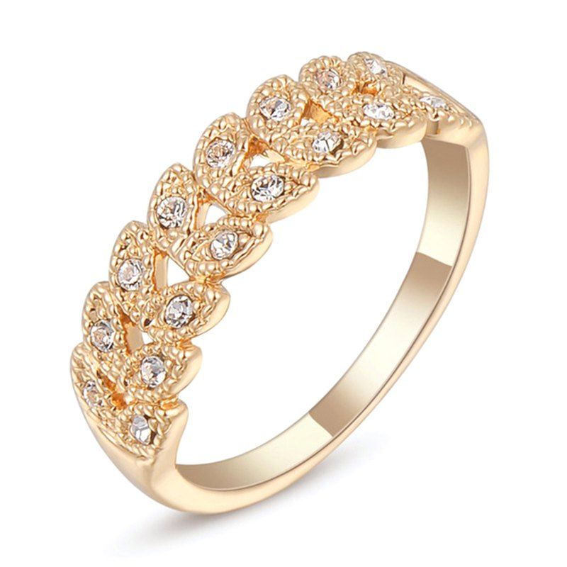 

Fashion Micro-inlaid and Simple Zircon Ring J2013, Gold