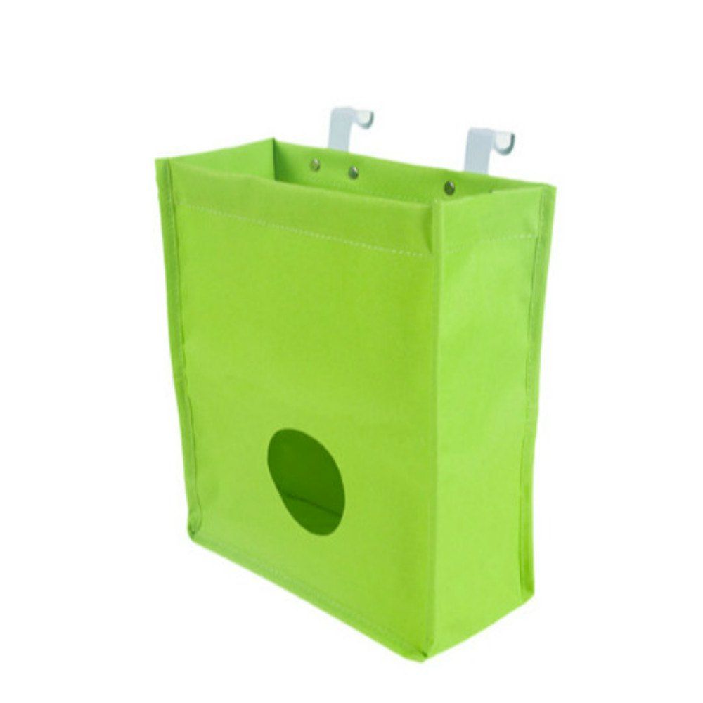 

Hanging Oxford Cabinet Door Back Garbage Rubbish Bag Kitchen Grocery Storage Bag, Yellow green