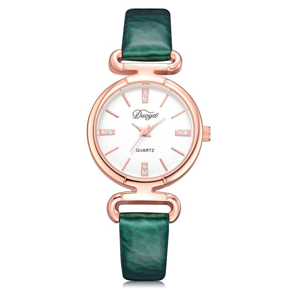 

DUOYA Women's Fashion Simple Casual PU Wristwatch, Sea turtle green