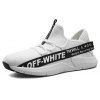 Flying Woven respirant maille chaussures de sport pour hommes - Blanc 42