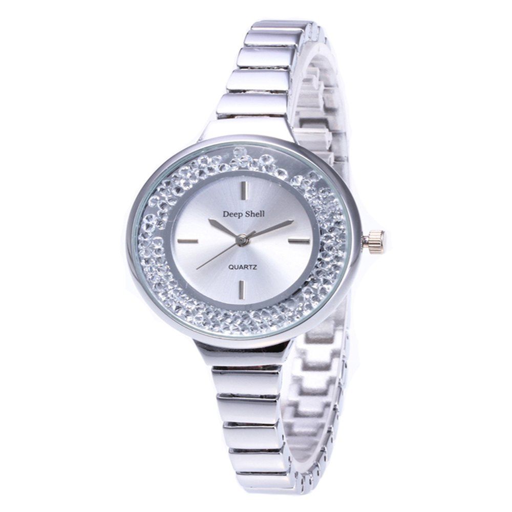 

Fashion Quicksand Artificial Diamond Women Watch, Silver