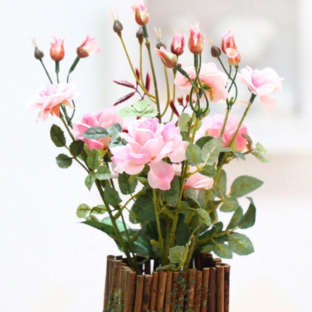 

Rural Household Decoration Potted Art Flowers, Light pink