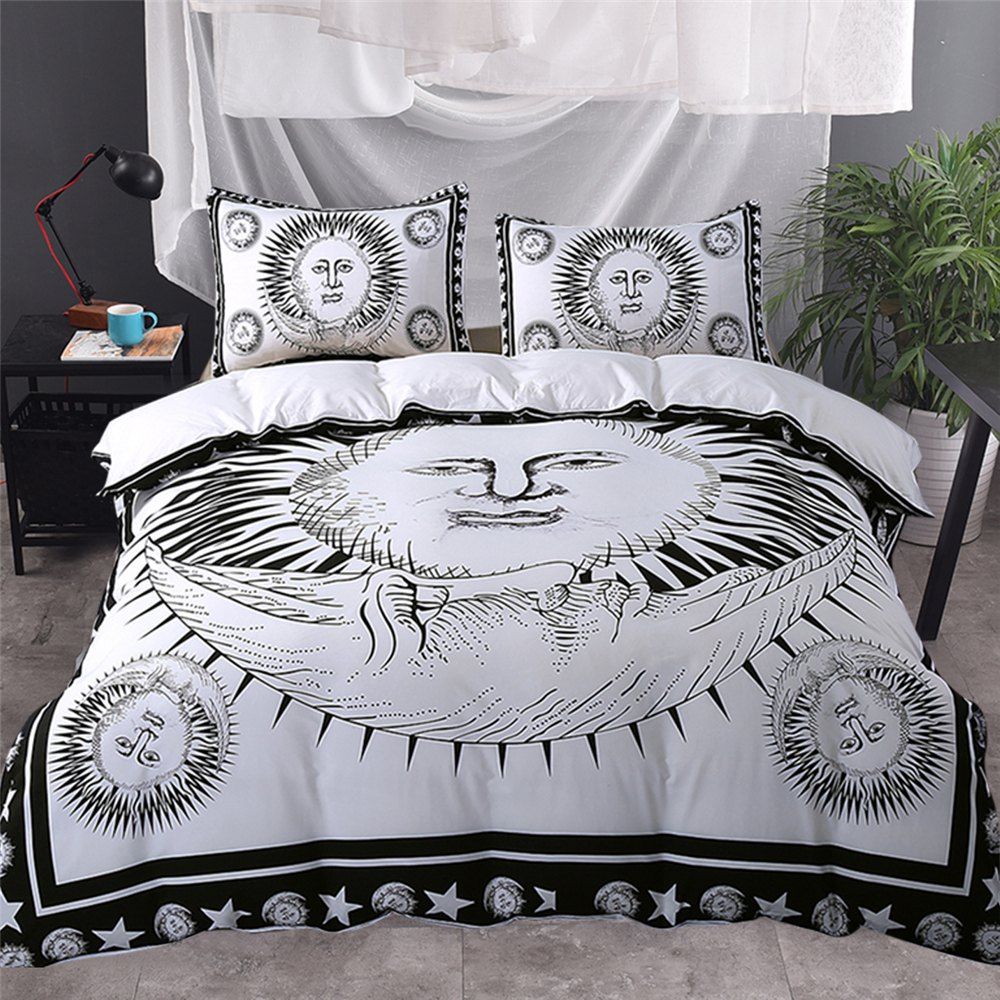 

Sun God Bedding Duvet Cover Set Digital Print 3pcs, Multi