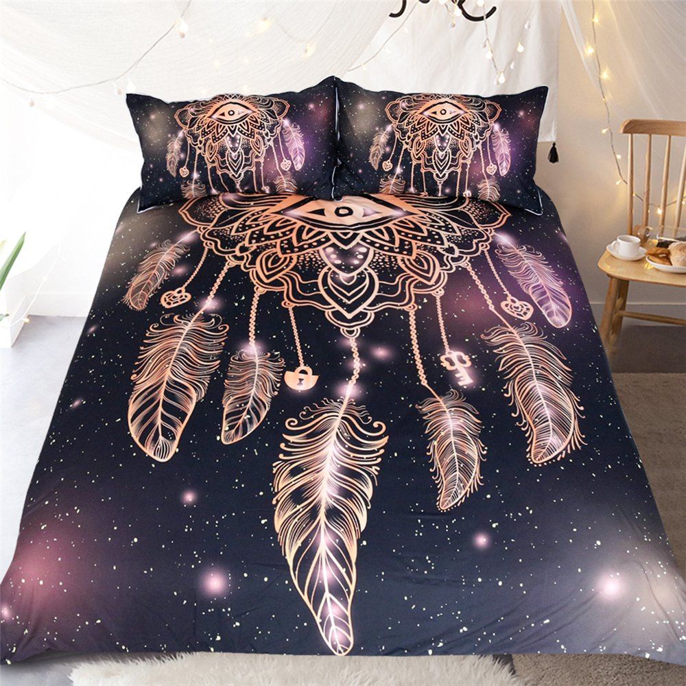 

Eye Dreamcatcher Bedding Duvet Cover Set Digital Print 3pcs, Multi