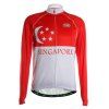TVSSS Hommes Hiver Manches Longues Chaleur Singapour Drapeau Mode Cyclisme Sportswear - multicolor M
