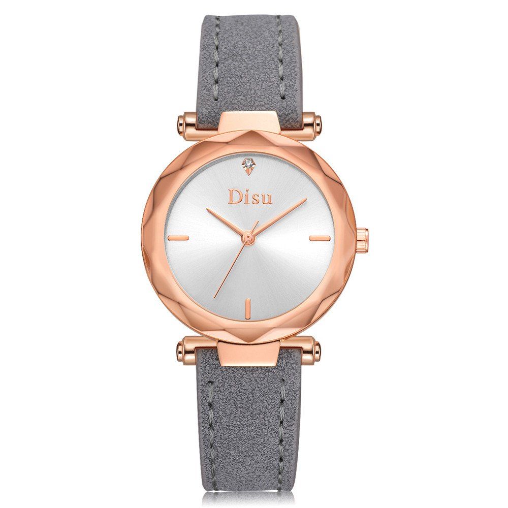 

Disu Ladies Alloy Casual Fashion High-Grade Belt Quartz Watch, Dark gray