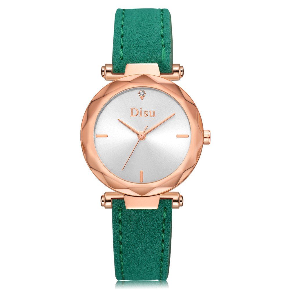 

Disu Ladies Alloy Casual Fashion High-Grade Belt Quartz Watch, Dark turquoise