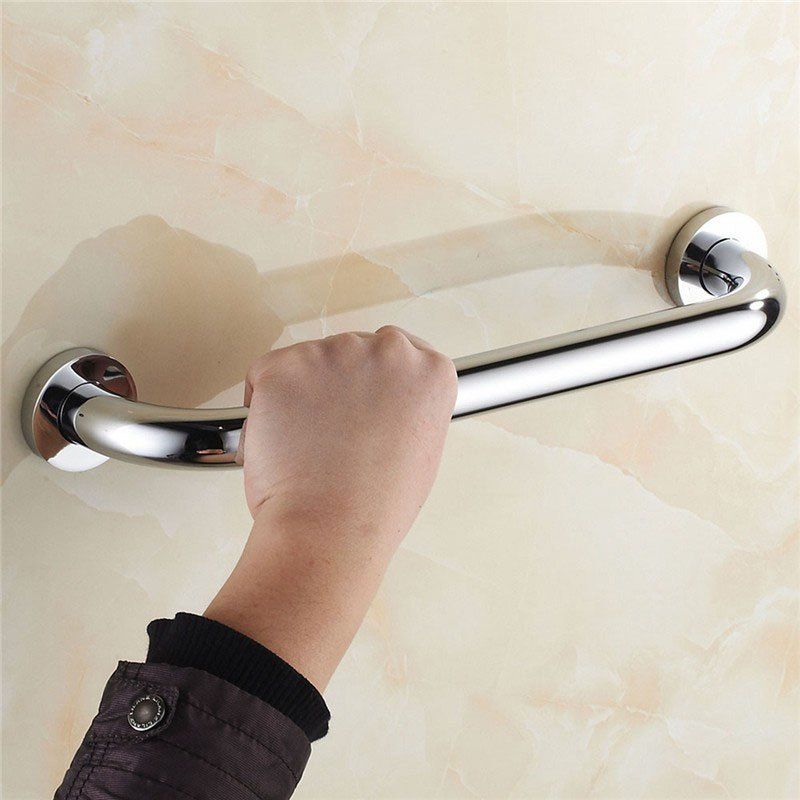 

Stylish Stainless Steel Bathtub Safety Rail Handle, Silver