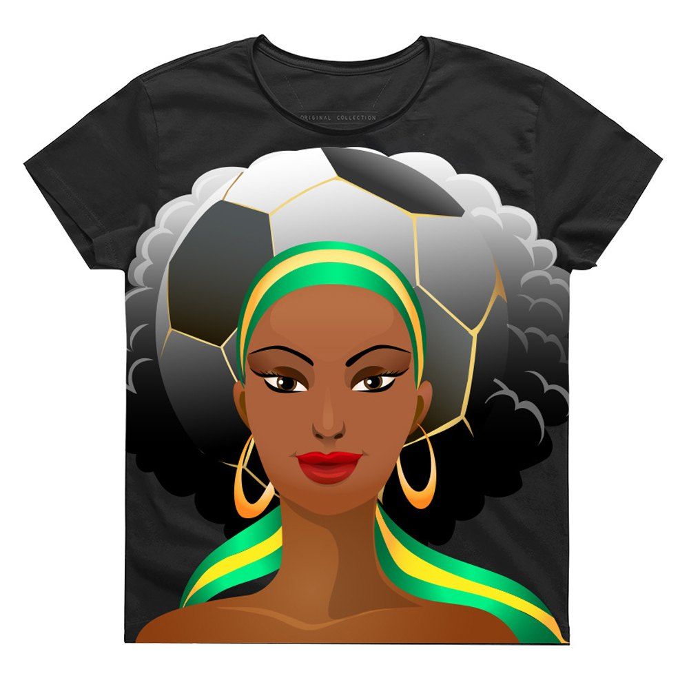 

Football Fashion Girl 3D Print T-shirt, Multi-a