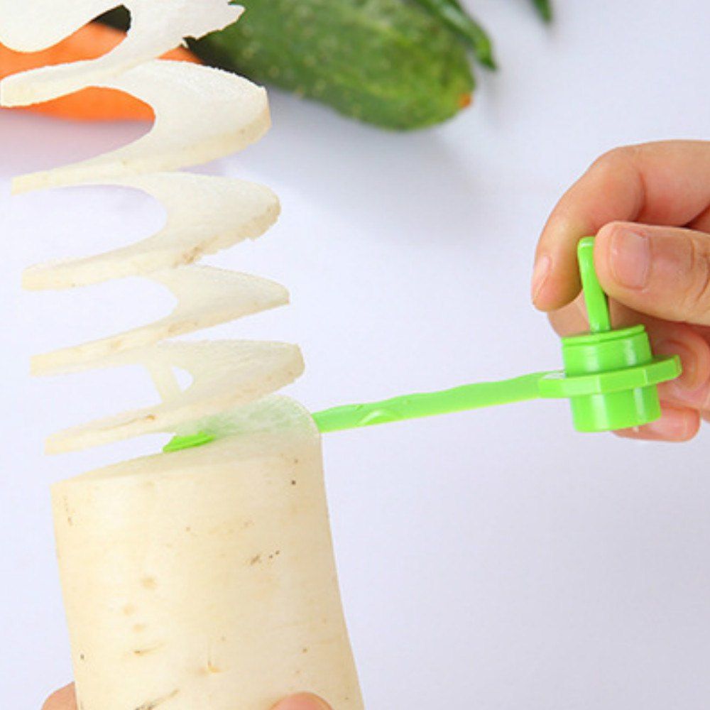 

Magical Roll Knife Creative Fruit Vegetable Volume Flower Machine, Algae green