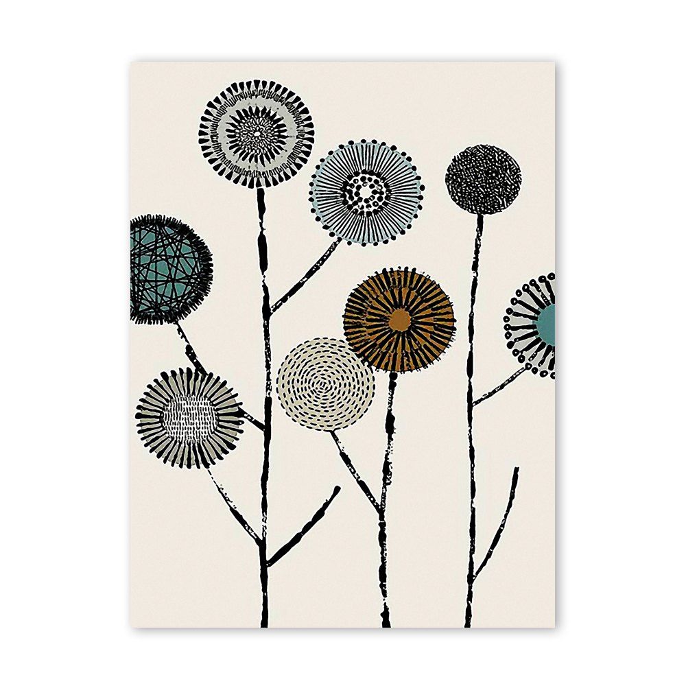 

W012 Dandelion Unframed Art Wall Oil Canvas Prints for Home Decorations, Multi-a