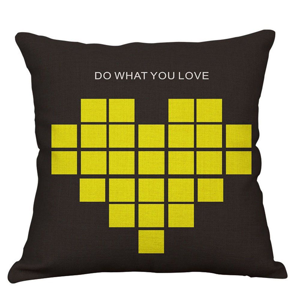 

Geometric Letter Design Pillow Cover, Multi-d