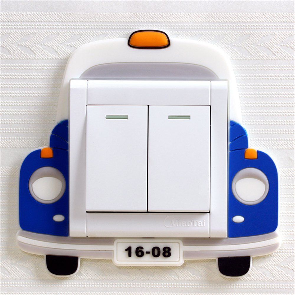 

Cartoon Car Pattern Luminous Silicone Switch Sticker, Multi