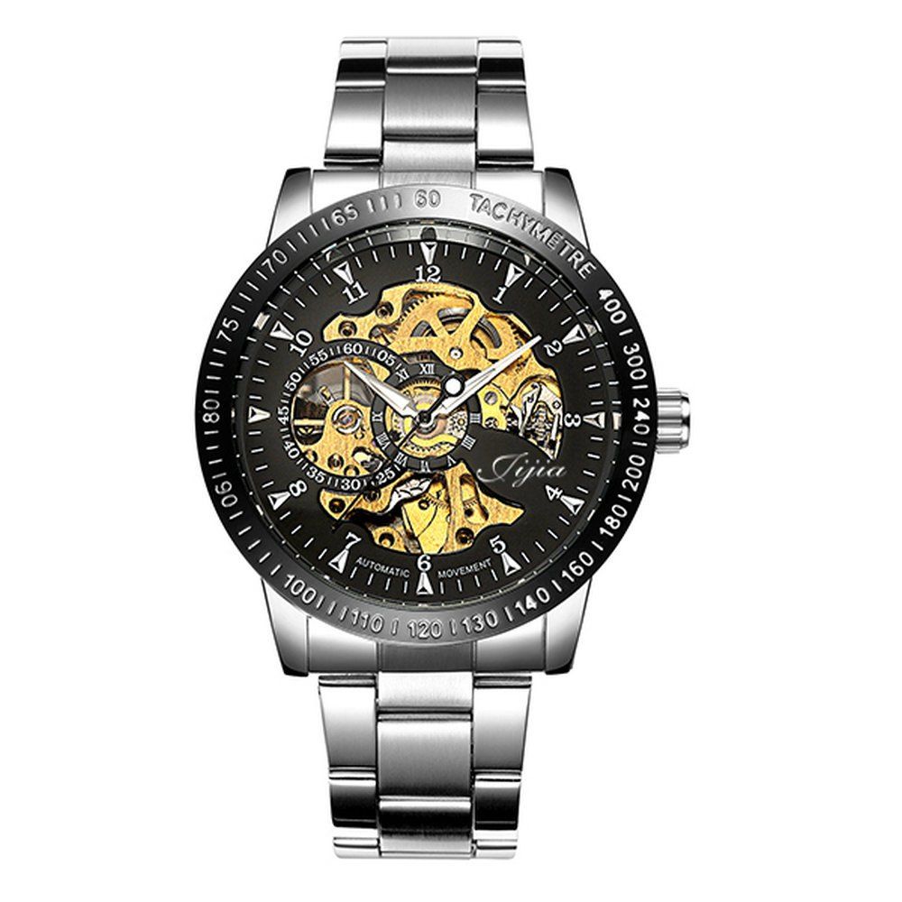 

JIJIA G8119 Automatic Digital Surface Mechanical Watches, Black