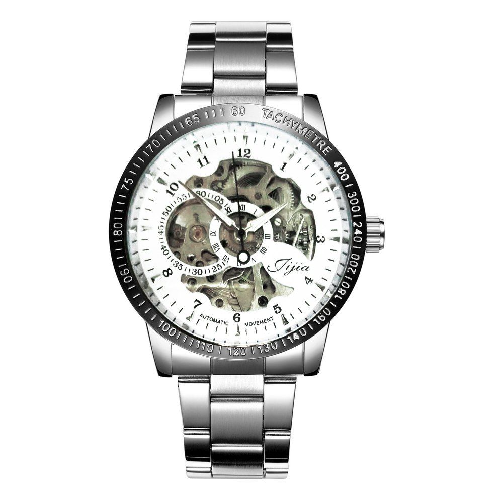 

JIJIA G8119 Automatic Digital Surface Mechanical Watches, White