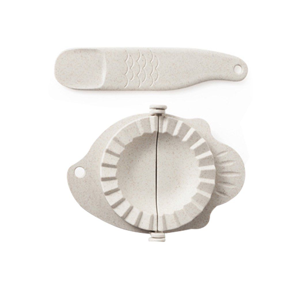 

Kitchen Plastic Dumpling Mould 2 PCS, Beige