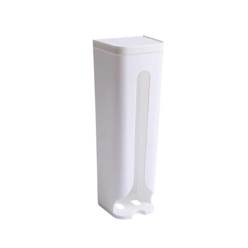 

Wall-Mounted Plastic Garbage Bag Storage Box, White