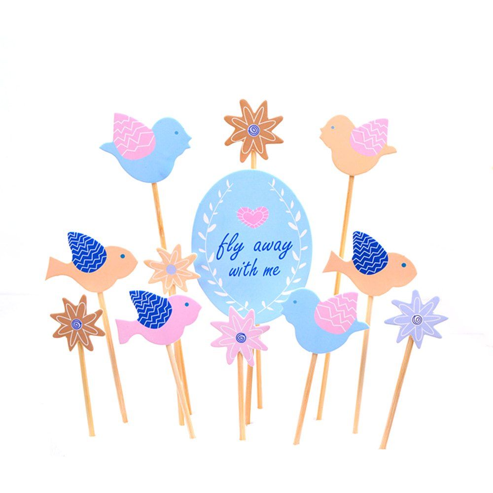 

Birthday Cake Animal Card Bakery Decoration, Multi-c
