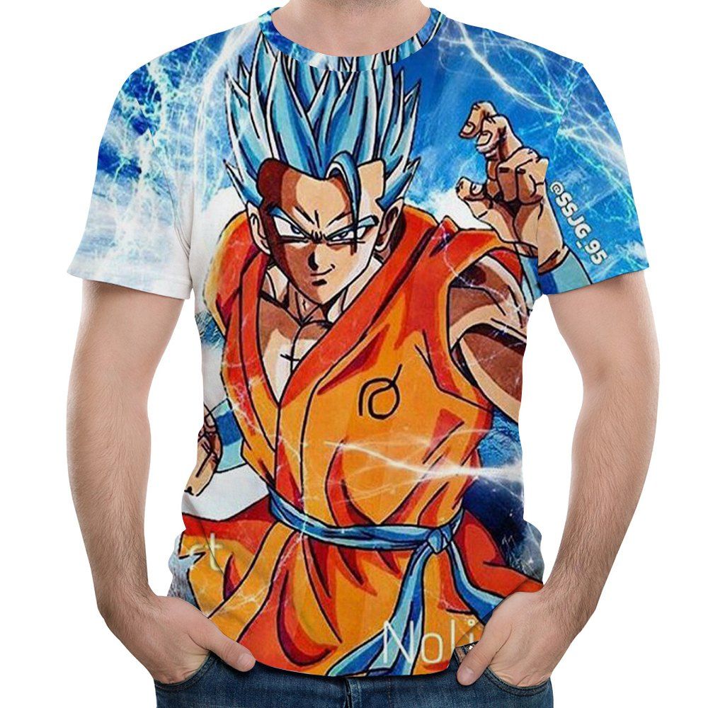 

2018 Summer Personality Creative Casual 3D Printed Short T-Shirt, Multi-i