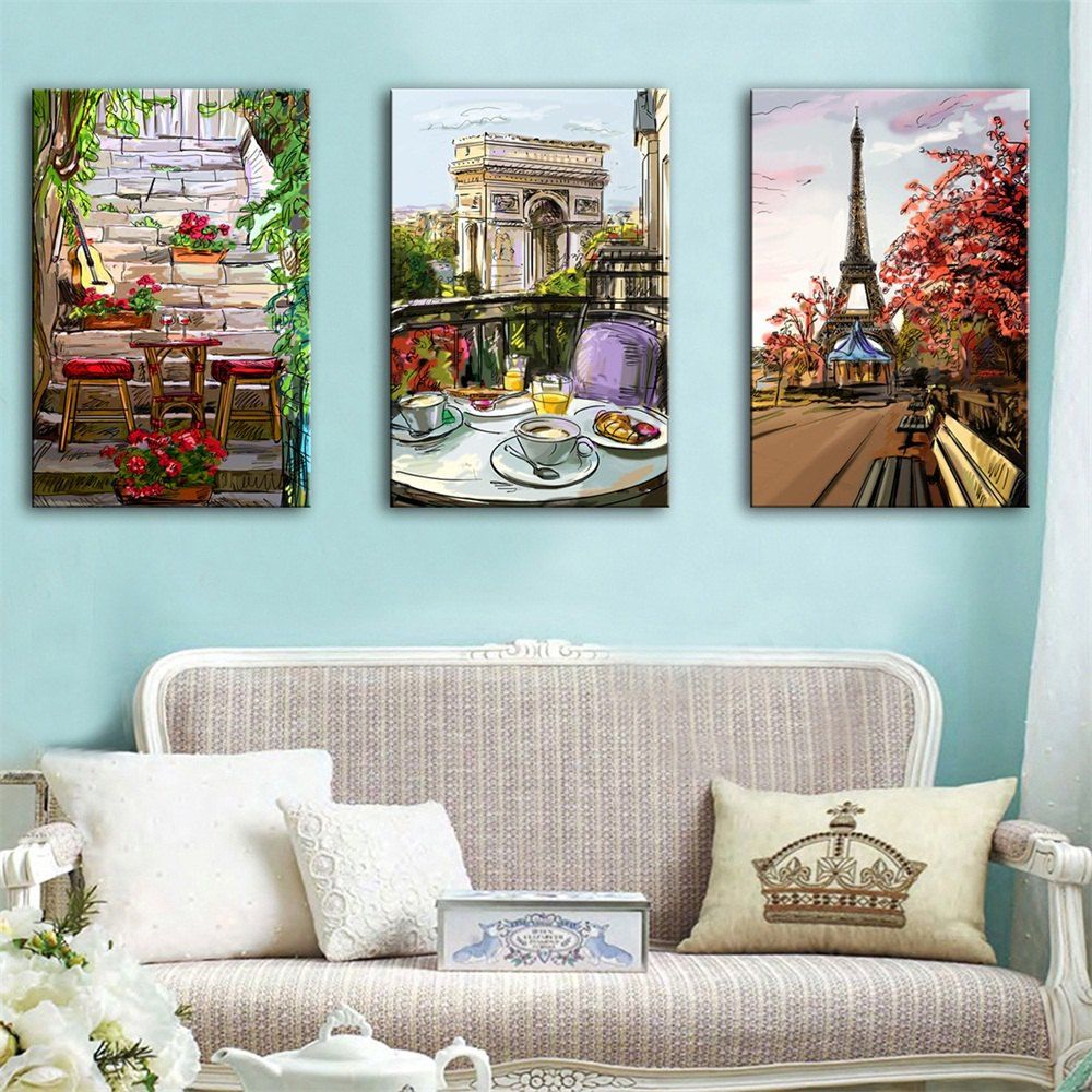 

Special Design Frameless Paintings Petty Print 3PCS, Multi