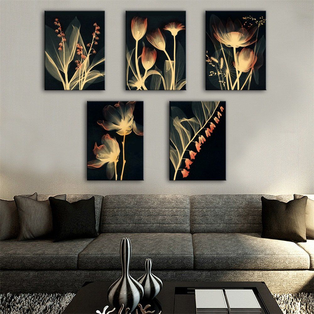 

Special Design Frameless Paintings Perspective Print 5PCS, Multi