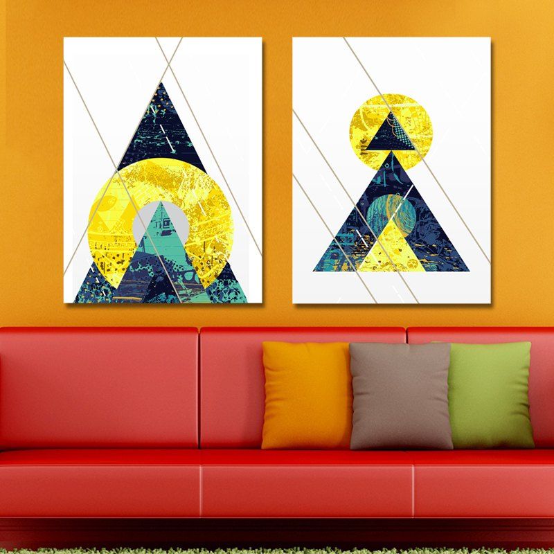 

MY43-XDZS - 170-172 2PCS Fashion Geometric Pattern Print Art, Multi