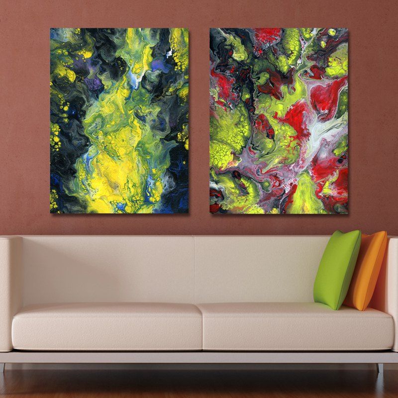 

MY43-CX - 233-237 2PCS Fashion Abstract Print Art, Multi