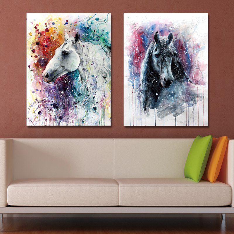 

MY43-XDZS - 266-268 2PCS Fashion Watercolor Animal Print Art, Multi