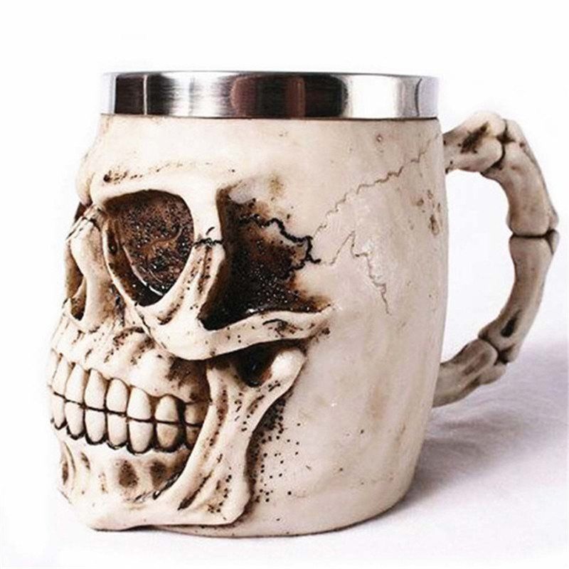 

BALDR 3D Skull Dragon Claw Knight Skeleton Spine Stainless Steel Cup Coffee Mug, Multi-c