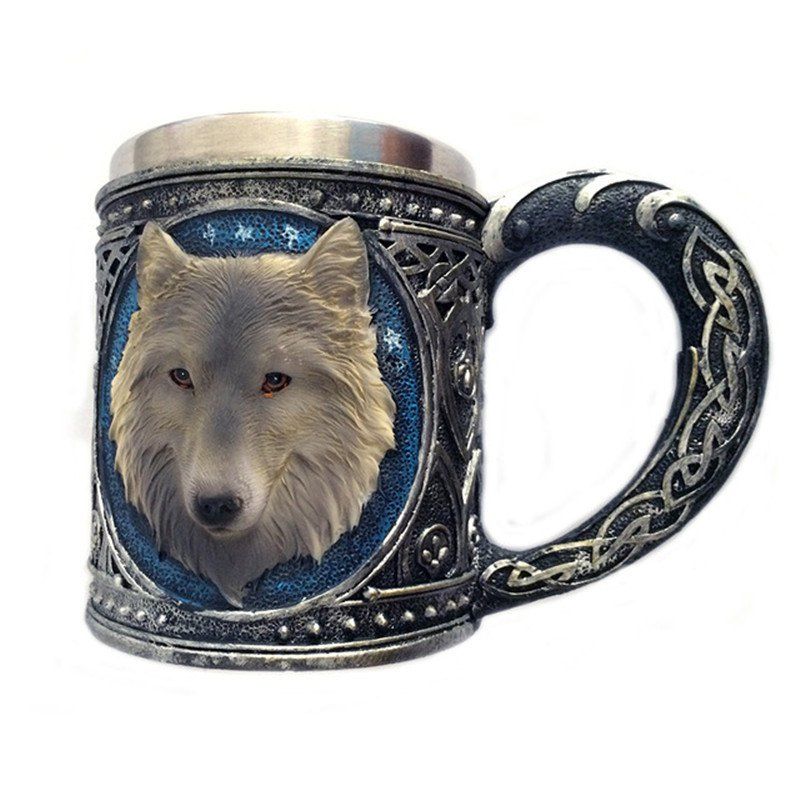 

BALDR 3D Skull Dragon Claw Knight Skeleton Spine Stainless Steel Cup Coffee Mug, Multi-e