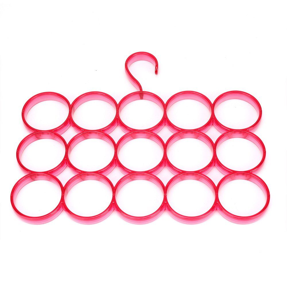 

Simple Multipurpose Storage Rack Hanger Scraf Holder Shelve, Red