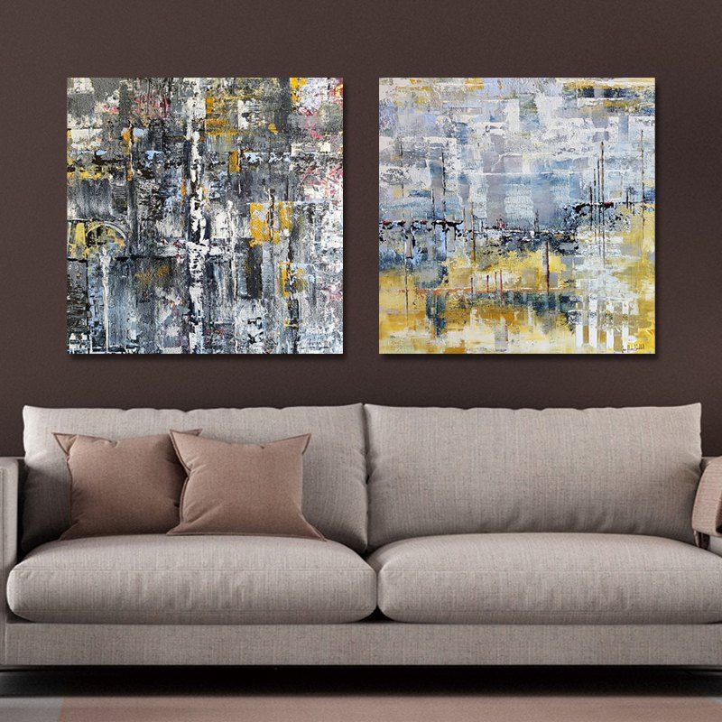 

MY43-CX - 274-297 Fashion Abstract Print Art Ready to Hang Paintings 2PCS, Multi