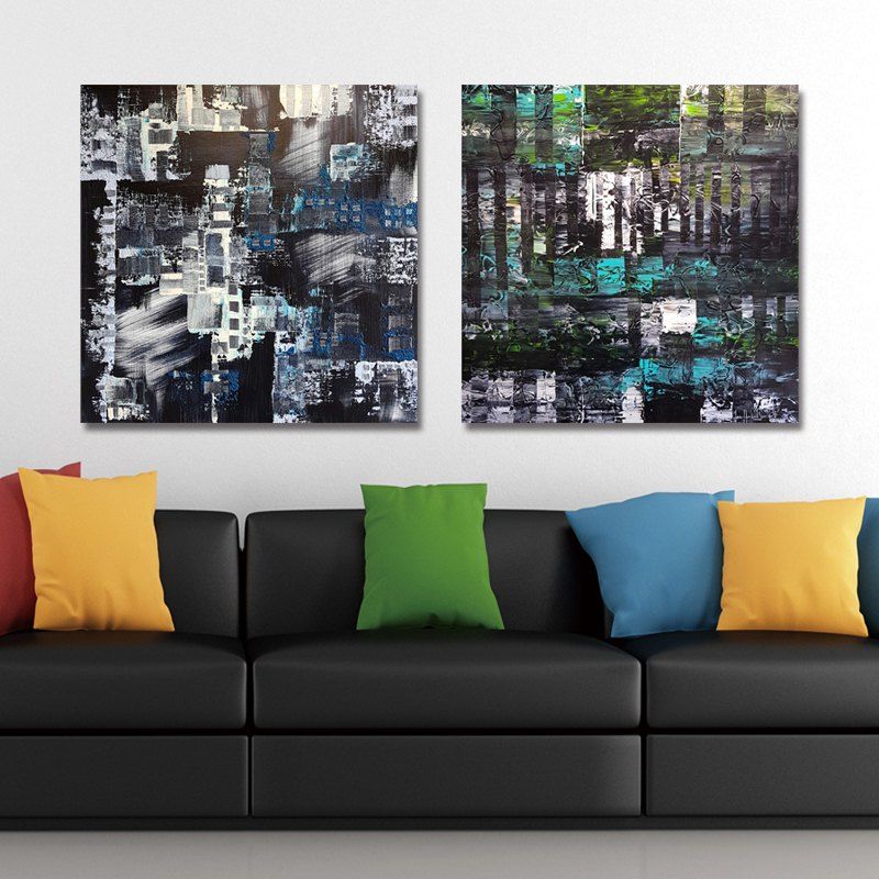 

MY43-CX - 277-293 Fashion Abstract Print Art Ready to Hang Paintings 2PCS, Multi