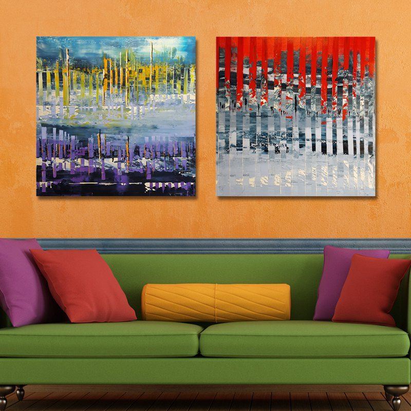 

MY43-CX - 288-294 Fashion Abstract Print Art Ready to Hang Paintings 2PCS, Multi