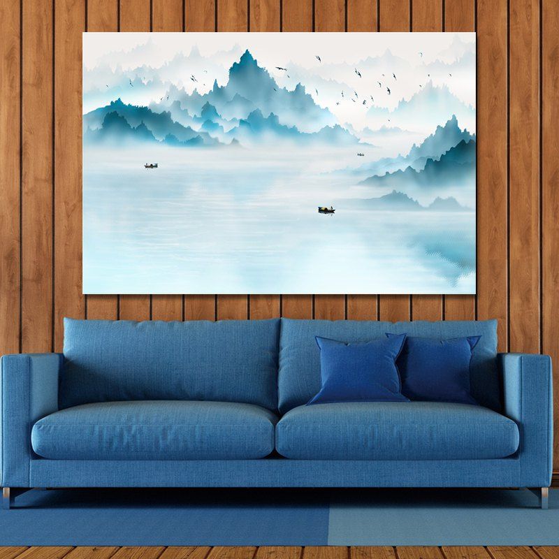 

MY43-XDZS - 194 Fishermen on Water Print Art, Multi