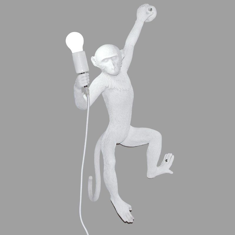 

Modern Individuality Creative Monkey Shape Wall Lamp for Living Room Bedroom, White