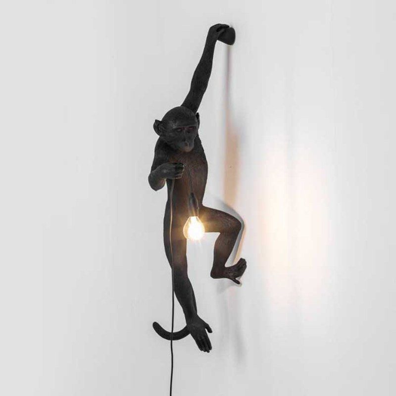 

Modern Individuality Creative Monkey Shape Wall Lamp for Living Room Bedroom, Black