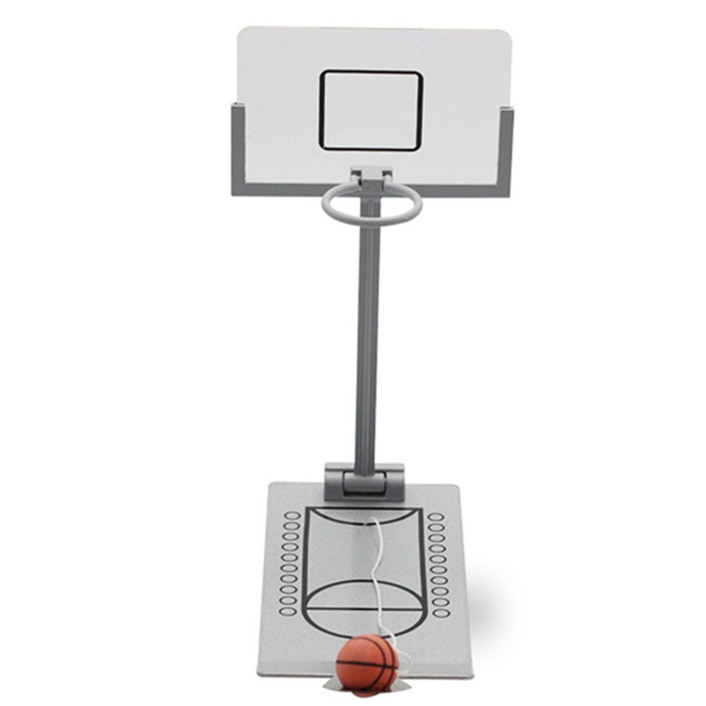 

Basketball Hoop Mini Desktop Folding Machine Stress Reliever Creative Small, White