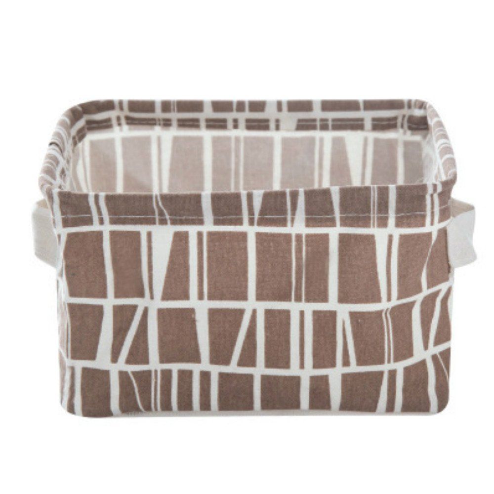 

Cartoon Cotton Linen Desktop Storage Box Sundries Storage, Coffee