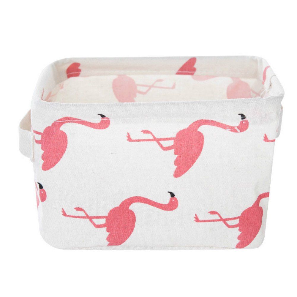 

Cartoon Cotton Linen Desktop Storage Box Sundries Storage, Milk white