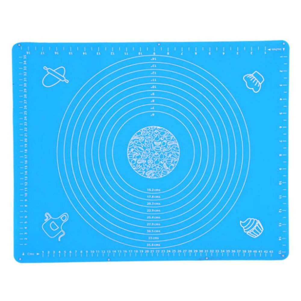 

50x40CM Silicone Baking Mat Cooking Plate Table Cake Fondant Dough, Deep sky blue