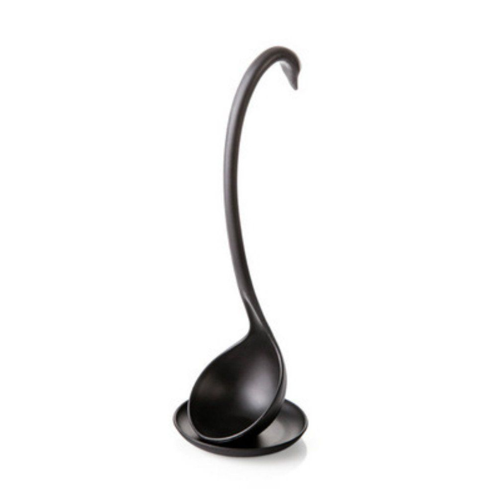 

Creative Kitchen Swan Long Handle Spoon with Tray Vertical, Black
