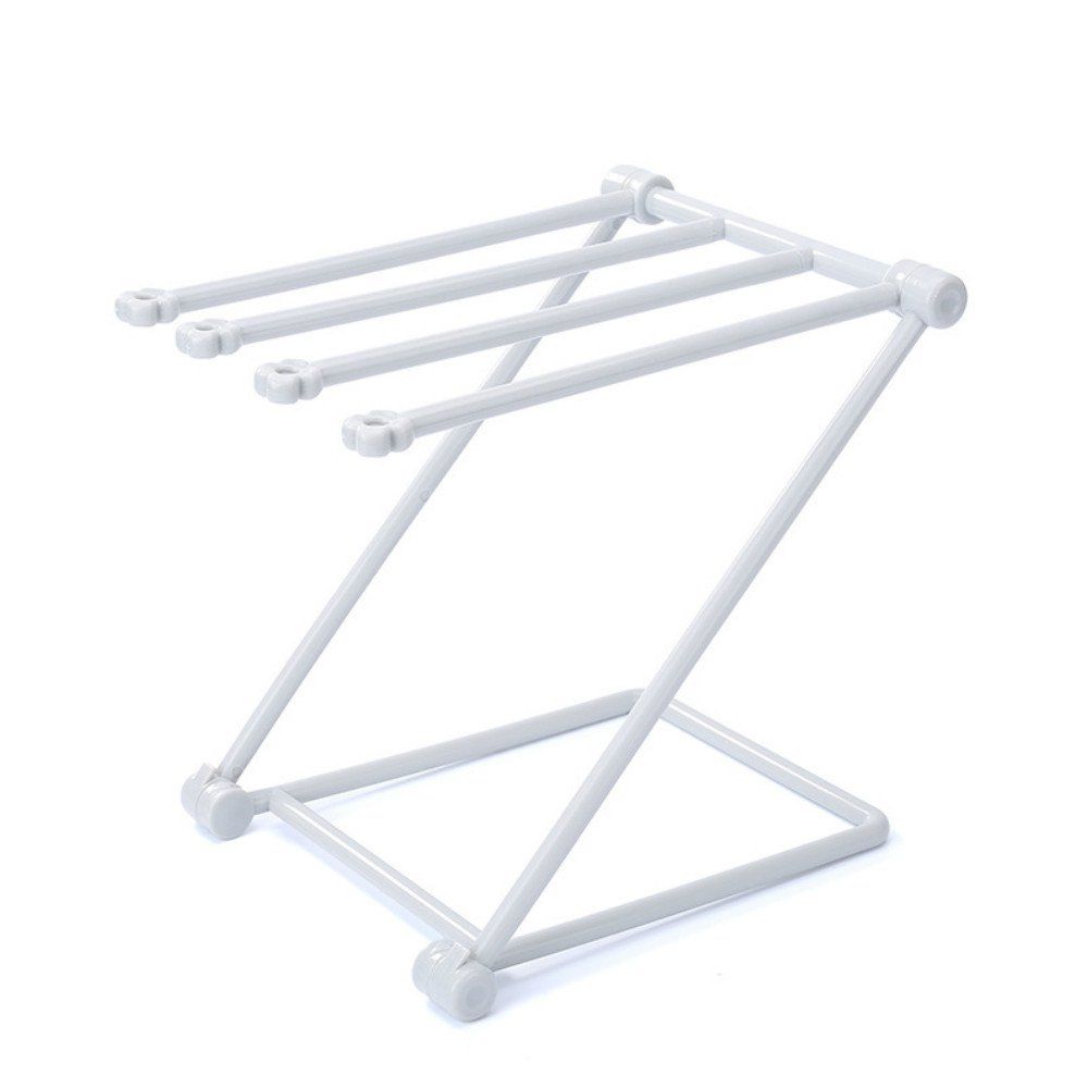 

Foldable Rags Kitchen Towels Hanger Table Storage Rack, Light gray